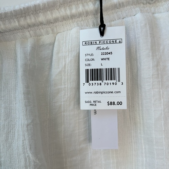 New Robin Piccone Size Large white Natalie shorts - Picture 2 of 3